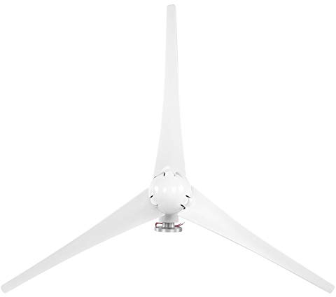 Kit con generatore eolico a turbine piccolo da 1200 W, con 3 pale, per uso nautico e domestico (bianco, 12 V)