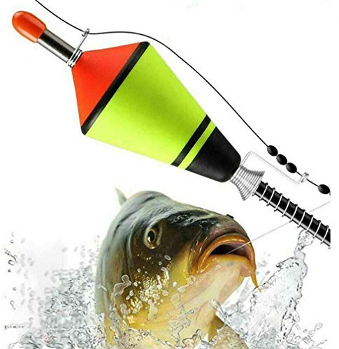 Keepus Automatic Fishing Bobbers Float Bite Fishing Tackle Stainless Steel Hook - Eva Angelposen Angeln Schwimmt Set Angeln Knicklicht Posen Kit（1 Set）