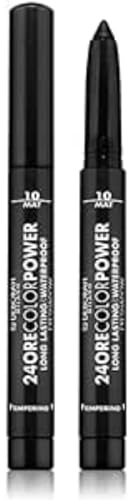 Deborah Milano - Ombretto in Stick 24 Ore Color Power Waterproof, N.10 Mat Black, al Alta Tenuta