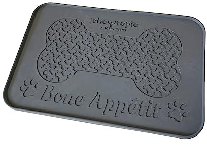 Dog Feeding Mat, Pet Food Mat for Water Bowl. Placement for Dogs Food. Prevents Spills and Wet Floors. Non Slip Waterproof Mat. Made in The UK. Made From Recycled Plastics. Strong Hardwearing Mat