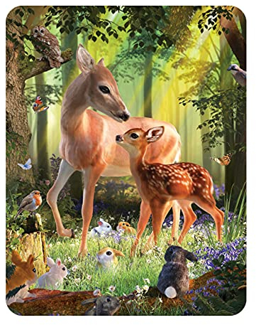 3D LiveLife Magnet - Hirsch im Dämmerung von Deluxebase. Linsenförmige 3D Hirsch Kühlschrankmagnet. Dekoration für Kinder und Erwachsene mit Kunstwerk lizenziert von bekannt Künstler, David Penfound
