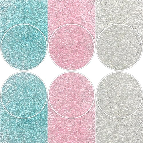 OLYCRAFT 120g Harz Blasen Perlen UV Harz Bubble Beads Kein Loch Harz Einschluss Füllstoffe 3D Nägel Kunst Dekoration Wassertropfen Bubble Beads Für Resin Crafting Und Nail Arts Design - 0.4~3mm