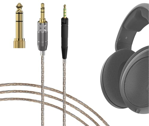 GEEKRIA Apollo Audiokabel, Kupfer, Silber, gemischt, kompatibel mit Sennheiser HD 598SR, 598SE, 598 Kabel, 2,5 mm Ersatz-Kopfhörerkabel für hochauflösendes Audiophile, HiFi-Headset (3 m)