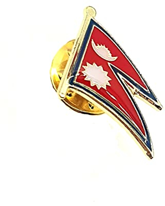 Nepal Nepalesische Nepali Himalaya Metall Länderflagge Pin Badge, Metall