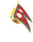 Nepal Nepalesische Nepali Himalaya Metall Länderflagge Pin Badge, Metall