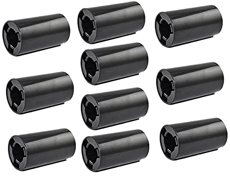 Doumneou 10 Pack AA auf C Batterie Adapter Koffer, AA auf C Abstands Halter, AA auf C Batterie Adapter Konverter Koffer (Schwarz)