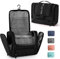 Rieeyrslza Trousses de Toilette Sac de Rangement de Maquillage à Suspendre Avec Multi-compartiments Sac de Toilette avec Crochet et Poignée pour Voyage Gym Business et Vacance (Noir)