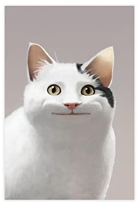 RIPEX Polite Cat Meme kreatives Poster Leinwand Poster Wandkunst Dekor Druck Bild Gemälde für Wohnzimmer Schlafzimmer Dekoration Rahmen Stil 30 x 45 cm