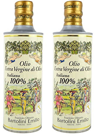 1 LT (PZ 2 LATTINE DA 0,50 L) DI OLIO EXTRA VERGINE DI OLIVA ITALIANO 100% FRANTOIO OLEARIO BARTOLINI EMILIO