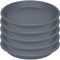 SAUCERHOME 5 soucoupes en plastique avec récupérateur d'eau pour pot de fleurs, pour intérieur et extérieur, très durables (25,4 cm, gris)