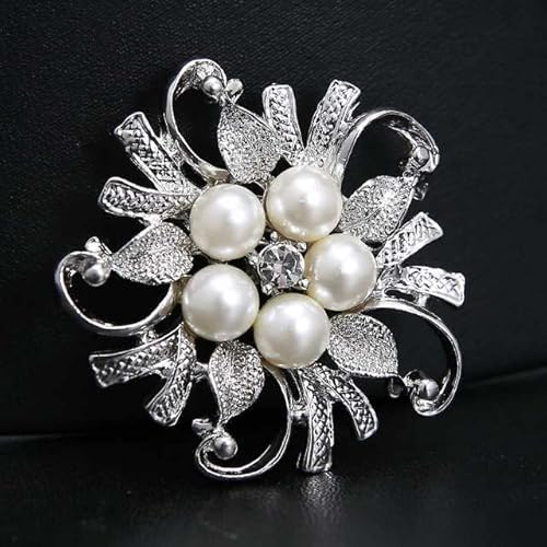 YOGAYE Cristal Fleur Broche Broches Femmes Bleu Fleur Broches Plante Badge Bijoux Mariage fête Broche fête Cadeaux
