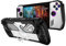 Chushane Protective Case with Foldable Kickstand for ASUS Rog Ally 2023 Release Full Body Drop-Proof Handheld Game Console Protector Stand Case with Shockproof,Non-Slip,Anti-Collision (Black+Clear)
