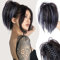 Colorfulpanda 26cm Pferdeschwanz mit Klammer Glatt Kurz Clip in Claw Haargummi Haarteil Ponytail Natürliches Kunsthaar Haar Haarverlängerunge Unordentlich DuttOmbre Blau für Damen Mädchen
