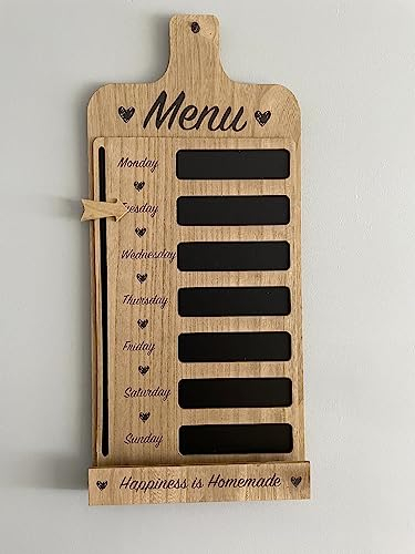Weekly Meal Planner 66cm Chalkboard Sign for Weekly Meal Planning, Stay Organized and On-Track with Your Meals !