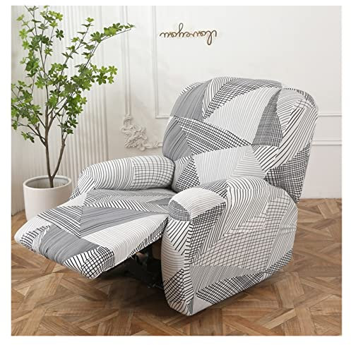 ELYSYSRL Stretchhusse für Relaxsessel 4-Teilig Mit Seitentasche - Elastisch Waschbar Sesselbezug Sesselschoner (Color : #16)
