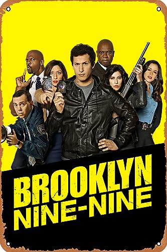 Brooklyn 99 TV Plakat, Blechschild, Vintage-Metall-Poster, Wanddekoration, 30,5 x 20,3 cm