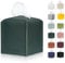 Connsole Casa Taschentuchbox-Halter aus hochwertigem PU-Leder, eleganter Hotel-Stil, dunkelgrün, verbesserte Dekoration für Zuhause, Büro und Auto, Taschentuchwürfel-Organizer für einen natürlichen