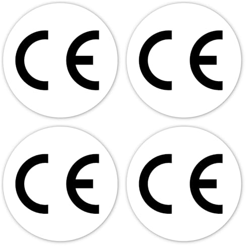 Aufkleber: ⌀ 75 mm, 4 Stück - CE Zeichen - rund