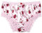Satini Satin Gerüschte Spitze Sissy French Knickers Slips Höschen Unterwäsche (Zartrosa - rote Rosen, M)