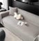 Ayoiow Sofabezug Sofahusse Grau Sofa Überzug 3 Sitzer Polyester Einfarbig Mit Fransen