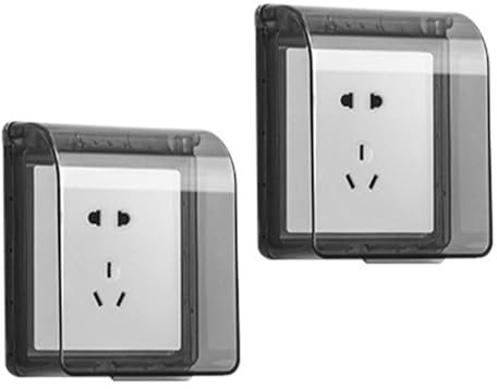XoeLLe Tapa Enchufes 2Pcs Pared Cubierta Enchufe 86 Tapa para Enchufes de Estanco Pared Autoadhesivo Protector Caja Enchufe Impermeable Cubierta Interruptor Enchufes de Baño, Cocina, Dormitorio