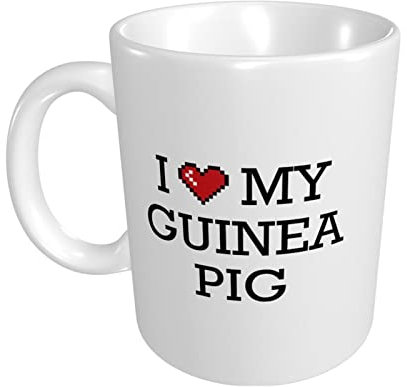 peiyeety Tazas para mujeres I Love My Guinea Pig Taza Papá Regalos Taza de café