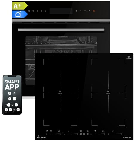 Herdset: 60cm Einbaubackofen EB8317HC + 59cm Induktionskochfeld IND5904FZ | Drehspieß | Pizzafunktion | Grill | Umluft | Heißluft | Automatik-Timer | WiFi Smart App | SET8317HC4FZ