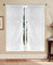 Tata Home Coppia Tende per Interni a Vetro Finestra Semitrasparenti Bianche Tende Cucina Bagno Camera Fantasia Shabby Chic 60x150 cm con Cuori Bianchi