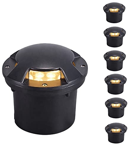 LGJEGD Bodeneinbauleuchten, 6 W, 12 V, IP65, Niederspannungs-Seitenbeleuchtung, wasserdicht, Bodeneinbauleuchten, 8 Farben (Color : Rgb, Size : Three openings)