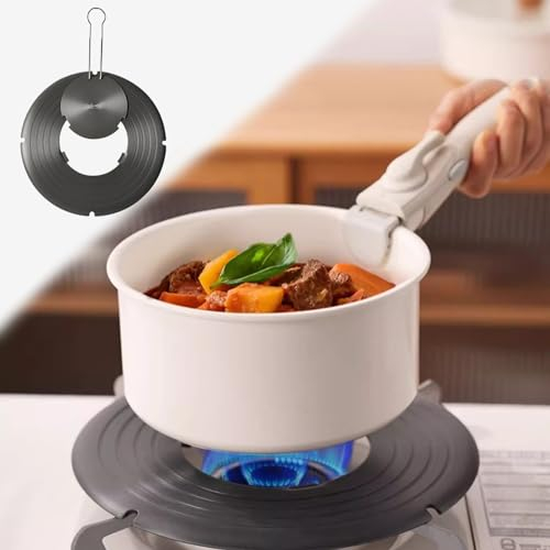 Diffuseur De Chaleur Pour CuisinièRe à Gaz Diffuseur de Chaleur de Tapis de Casserole D'anneau de Mijotage de Gaz de 26 Cm Amovible, Adaptateur de Cuisson Induction Plaque de Mijotage pour Gaz Électri