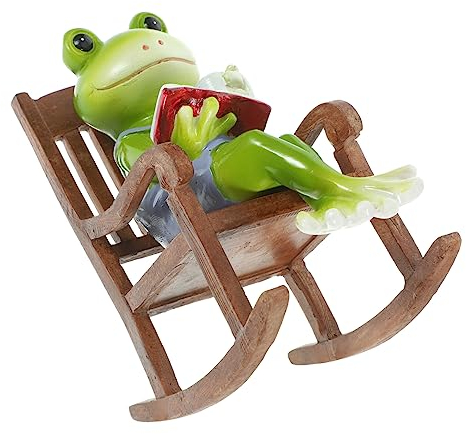 Milisten Frosch Bonsai Pflanzentopf Dekoration Mikro Landschaft Gartenornament Harz Frosch Figur Stuhl Design Für Büro Und Außenbereich