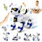 Joellfuner Roboter Hund Kinder, Ferngesteuerter Roboter Hund, RC Hund Roboter Spielzeug mit Musik und Lichteffekten, Programmierbarer Tanz Musik, Anfassen Folgen Roboterhund für Kinder 3-12 Jahre