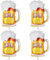 DazzJoy Bier Luftballon, 4 Stück XXL Bierglas Luftballons Geburtstag, Oktoberfest Deko Helium Ballon, Bier Deko Ballons Bayrische Deko, Bier Folienballon für Oktoberfest 2024 Deko, Bar Party Deko