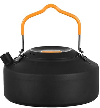 Cafetera para fogata - Hervidor de senderismo, Hervidor portátil, Cafetera de acero inoxidable de 1 litro para acampar | Hervidor de camping portátil y ligero, de camping para uso en bushcraft