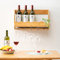 QXIWAOE An der Wand montierte Weinregale, hölzerner Weinglas-, Kelch- und Stielglas-Regalhalter, schwebender Lagerregal-Display-Organizer, für Küchenbars und Hotels