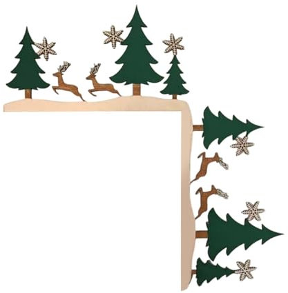 perfk Adorno para Marco de Puerta, decoración navideña, artesanía de Bricolaje, Letrero para Esquina de Puerta de Entrada, Adorno para Puerta de Navidad, Style B