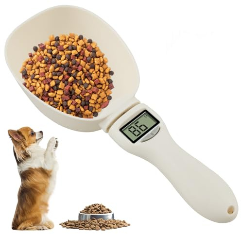 Löffelwaage Digital Umschaltbar Zwischen 4 Maßeinheiten Digitaler Messlöffel mit LCD Display Abnehmbar Messlöffel Waage für Wiegen Mehl Zucker Kaffeebohnen Katzenfutter Hundefutter (1PCS)