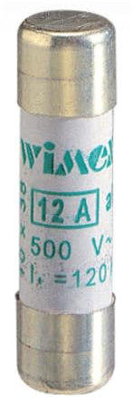 Fusible cylindrique 8 x 32 8,5 x 31,5 mm, 400 V 4 A, industriel et civil, utilisation aM, protection courants de démarrage, surcharges, moteurs, transformateurs, céramique, stéatite, puissance