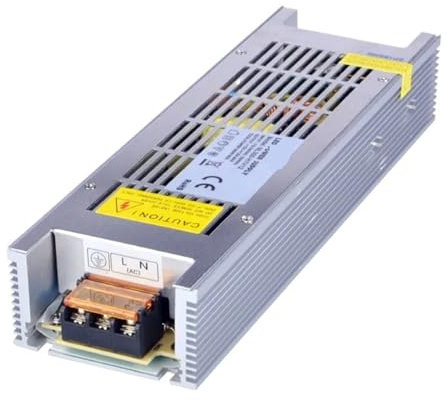 NYDPXHNJV 300w 12v LED Power Supply 25a Constant Voltage Switching Driver 220v 230v AC/DC Lighting Transformer Fan Less 240w(12V DC_300W_Black)