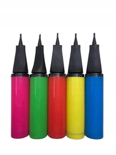 Brokatov - Pompa a mano per palloncini da 25 cm, colori misti, per gonfiare rapidamente e comodamente decorazioni per feste, matrimoni e compleanni