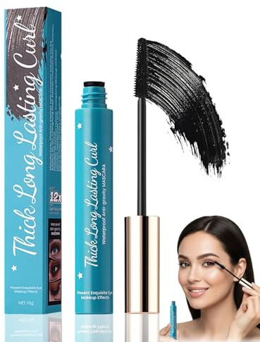 IPNSDON Mascara für ältere Frauen schwarze - 5D Wimperntusche Wasserfest Nicht Verklumpend, Hypoallergen, Volumengebend für dünner werdende Wimpern ＆ empfindliche Augen,wischfeste Formel
