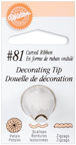 Wilton Douille Patisserie #81 en Acier Inoxydable pour Poche à Douille - Outil de Décoration pour Gâteaux, Biscuits, Muffins, Churros - Réutilisable et Compatible Lave-Vaisselle - #081 Blister