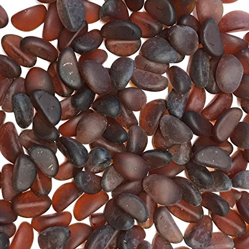 Glas Wedges, Glasnuggets. Ca 17–24mm. 1KG. Gefrostet Bernstein DUNKEL