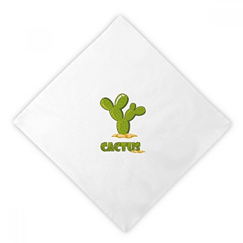 DIYthinker Cactus Suculentas Verde Planta en Maceta Cena servilletas Almuerzo Blanca de Tela Reutilizables 2pcs