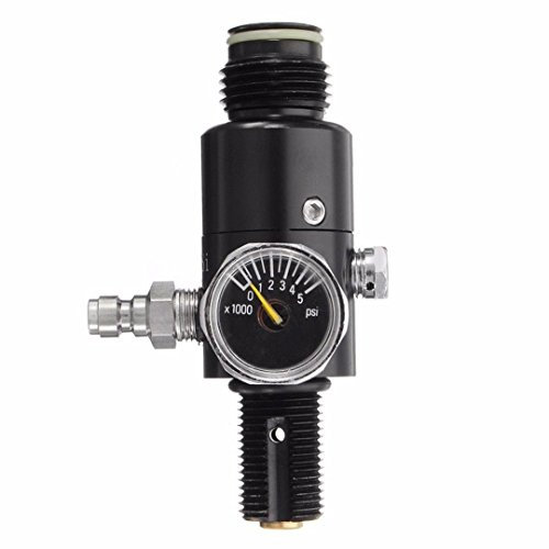 IORMAN Universal 4500PSI Paintball Lufttankregler & Ventil Manometer (M18 Gewinde/800PSI Ausgang)
