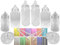 8 Empty Plastic Sweet Jars, 2 Tongs and 50 Bags, 11 Colours to Choose from - Simply add Sweets to Create Your Sweet Table (Pink)