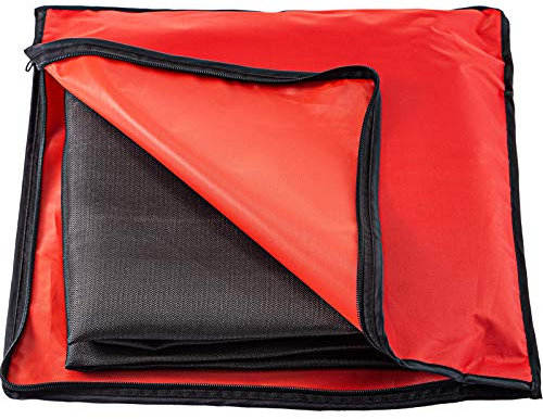 VEVOR Manta de Protección de Soldadura, 6 x 10 FT Manta de Fibra de Vidrio, 1.8m x 3.05m Manta Ignífuga Resistente Color Negro