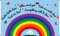 Flaggenfritze® Balkon Flagge/Fahne Regenbogen Alles Wird gut - 90 x 150 cm mit 4 Ösen