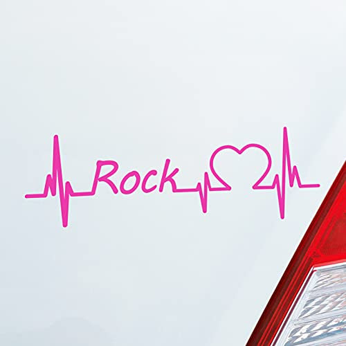 Hellweg Druckerei Auto Aufkleber Rock Puls Herzschlag Fun Sticker Heckscheibenaufkleber Autoaufkleber