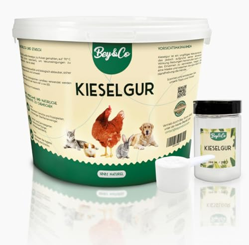 Bey&Co® Feinpulver für Haushalt, Garten und Tierumgebungen – Ohne Zusätze, neutral im Geruch, im wiederverschließbaren Eimer (5 kg)